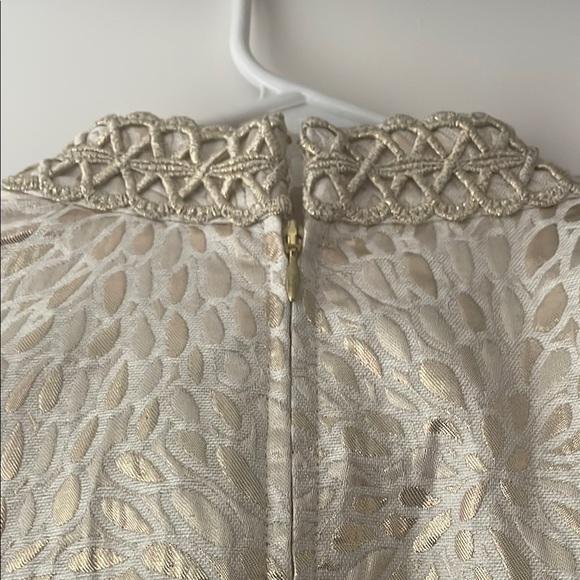 Lilly Pulitzer NWT SIZE 14 Elegant Gold/Cream Sleeveless Lagoon Jacquard Dress - Picture 7 of 8